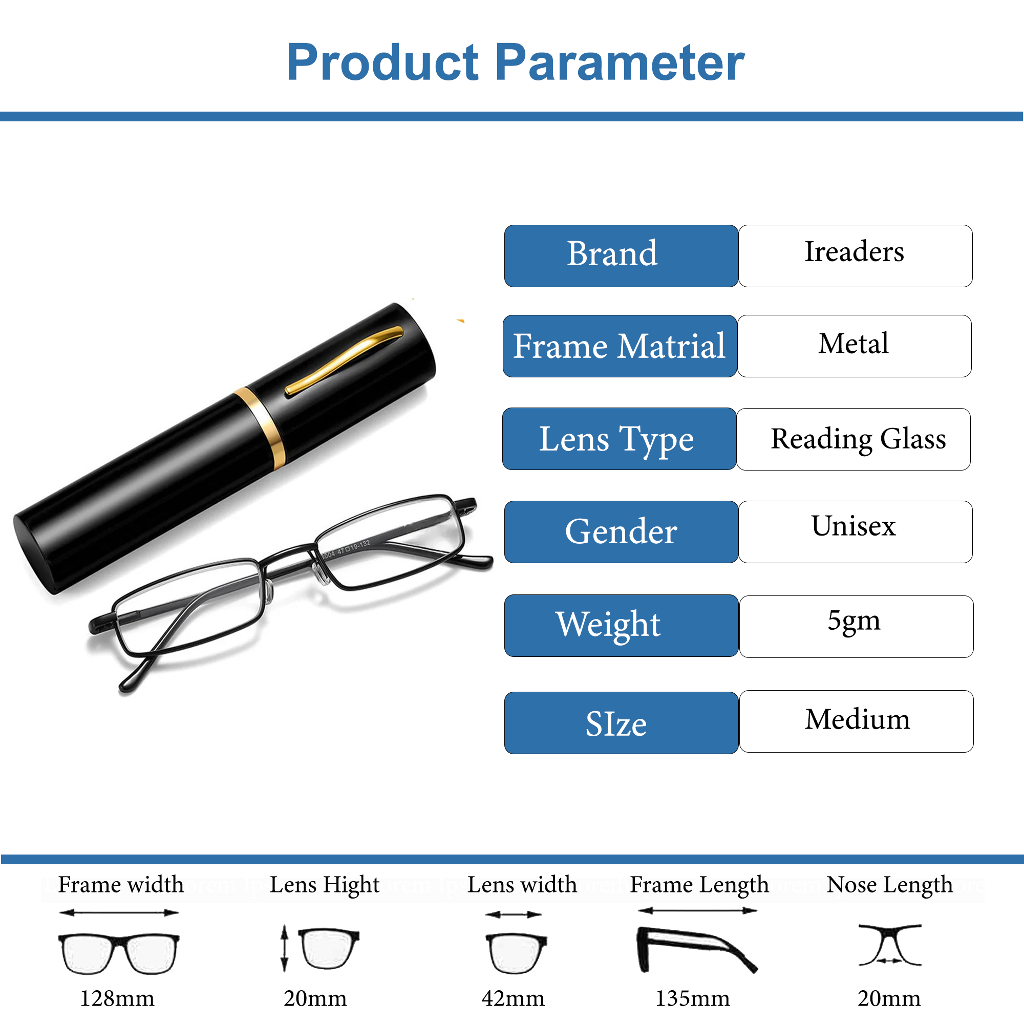 Pen Style Intelligent  Zoom Reading Glasses (2PSOP)