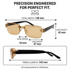 Single Vision Brown  Frame Flexible Intelligent Zoom  Reading Glasses - 1HFBRN
