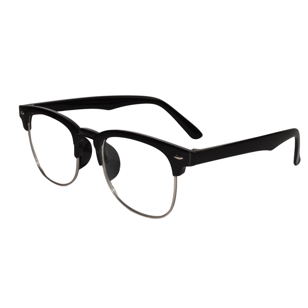 Designer Black Clubmaster Intelligent Zoom Bifocal Reading Glasses with FREE Photochromatic Reading Glasses (2PGCMBF01)