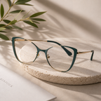 Green Cateye Eyeglasses for women LKE0002-GRN