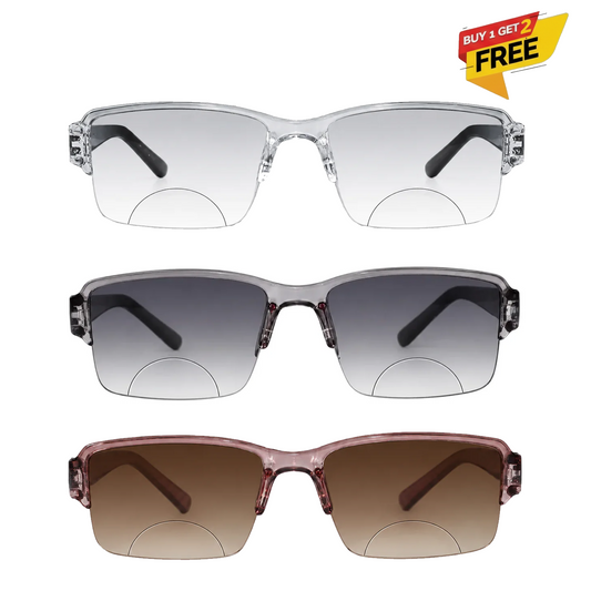 Bi-Focal Brown  Frame Flexible One Power Reading Glasses - 3RCKT