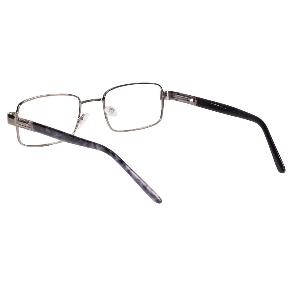 Full Frame Stainless Steel Bi-Focal  Adaptive Intelligent Zoom Reading  Glasses  Gray & Golden Combo (FFMBF01)