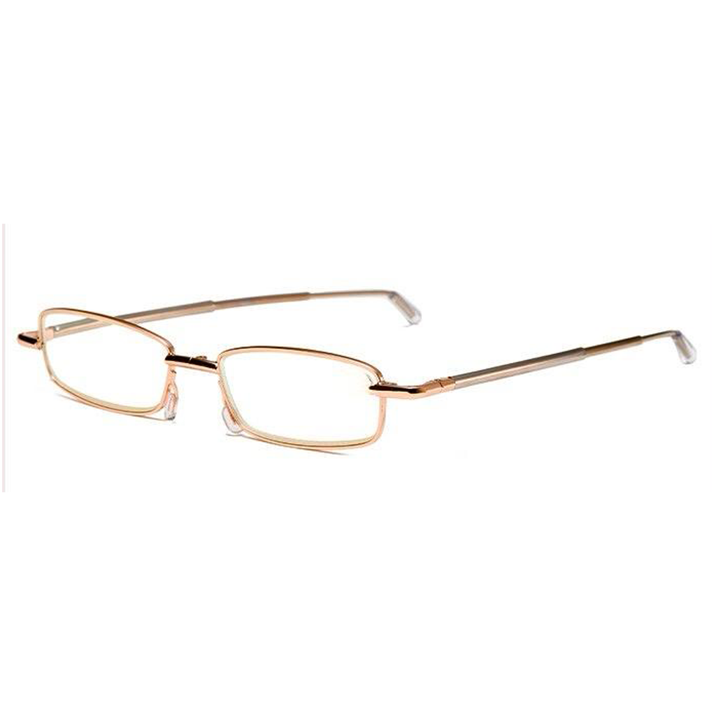 Metal Foldable Golden One Power Zoom Reading Glasses(2MFRG)