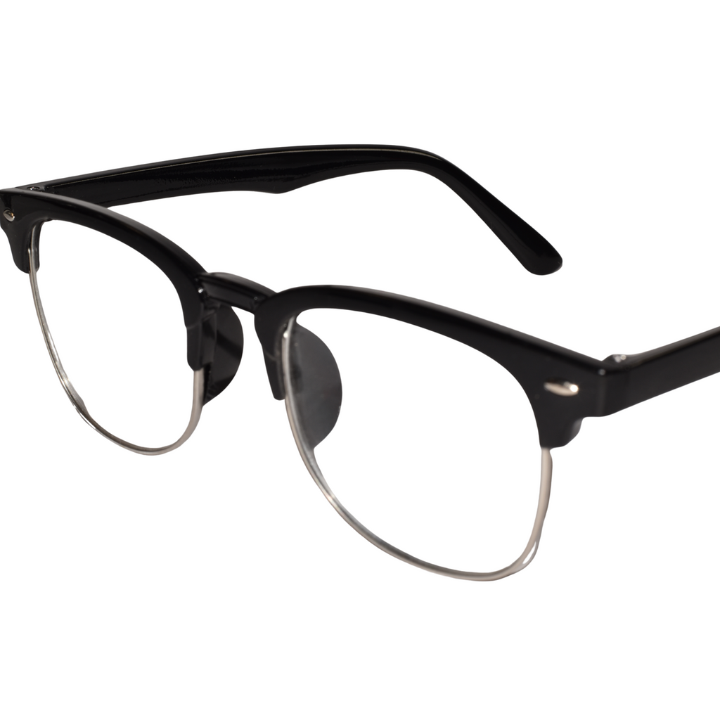 Designer Black Clubmaster Intelligent Zoom Bifocal Reading Glasses with FREE Photochromatic Reading Glasses (2PGCMBF01)