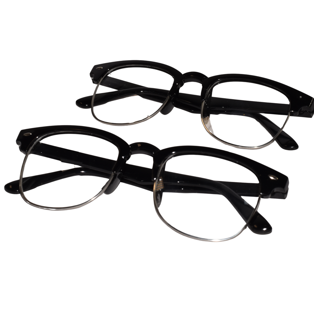 Designer Black Clubmaster Intelligent Zoom Bifocal Reading Glasses with FREE Photochromatic Reading Glasses (2PGCMBF01)