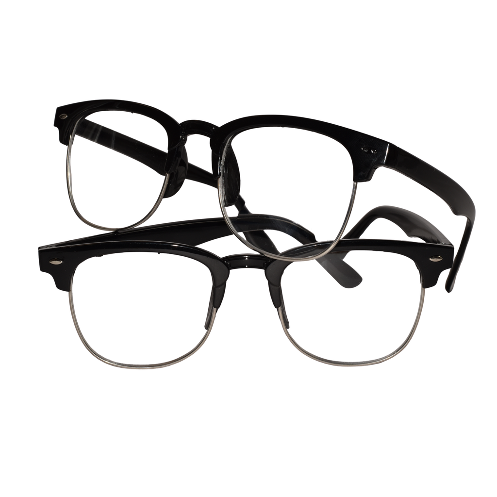 Designer Black Clubmaster Intelligent Zoom Bifocal Reading Glasses with FREE Photochromatic Reading Glasses (2PGCMBF01)