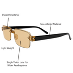 Single Vision Brown  Frame Flexible Intelligent Zoom  Reading Glasses - 1HFBRN