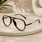 Black Aviator Eyeglasses For Men & Women LKE2810-BLK