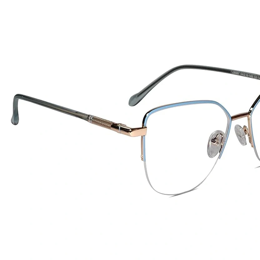 Blue Semi Frame Cateye Computer Glasses LKE26067-BLU