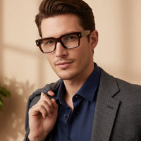 Black Bold Wayfarer Reading Glasses LKE3688-BRN
