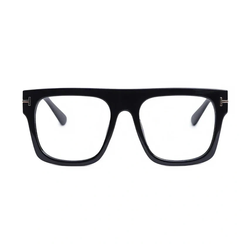 Bold Designer Wayfarer Black Full Rim Eyeglasses For Men & Women LKE95167-BLK