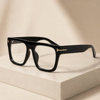 Bold Designer Wayfarer Black Full Rim Eyeglasses For Men & Women LKE95167-BLK