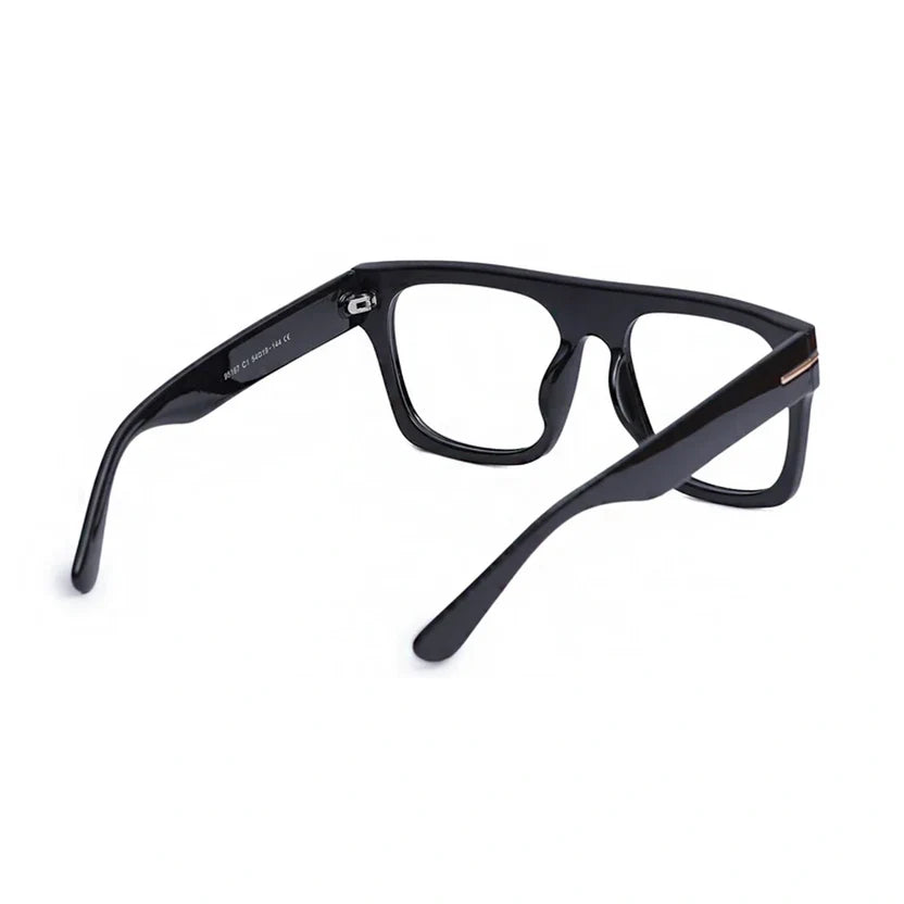 Bold Designer Wayfarer Black Full Rim Eyeglasses For Men & Women LKE95167-BLK