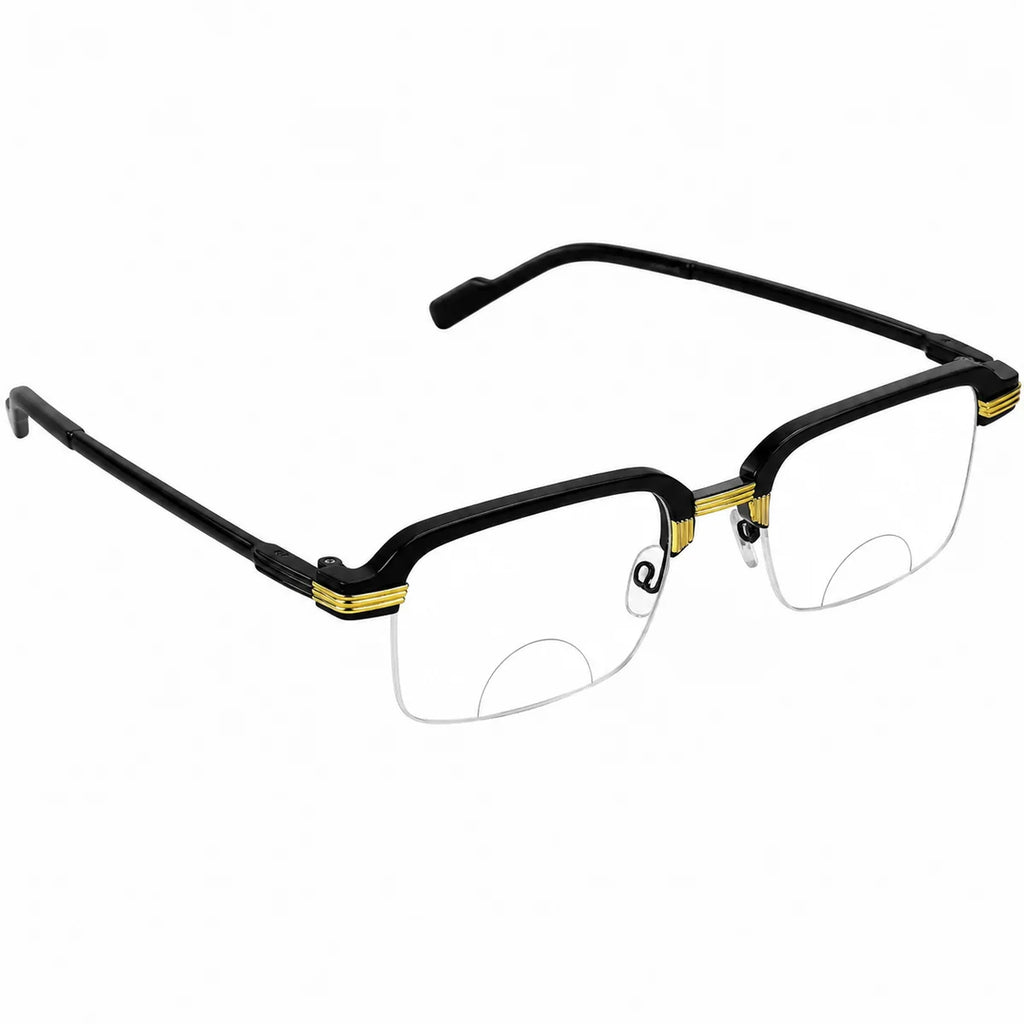Stylish Black Golden Phothochromatic Bifocal Reading glasses For Men and Women -2PGBRG
