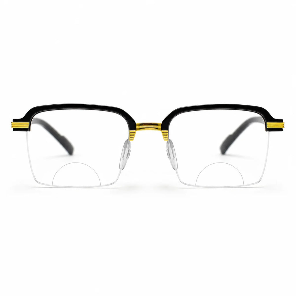 Stylish Black Golden Bifocal Reading glasses For Men and Women -3GBRG2