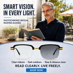 Stylish Black Golden Phothochromatic Bifocal Reading glasses For Men and Women -2PGBRG