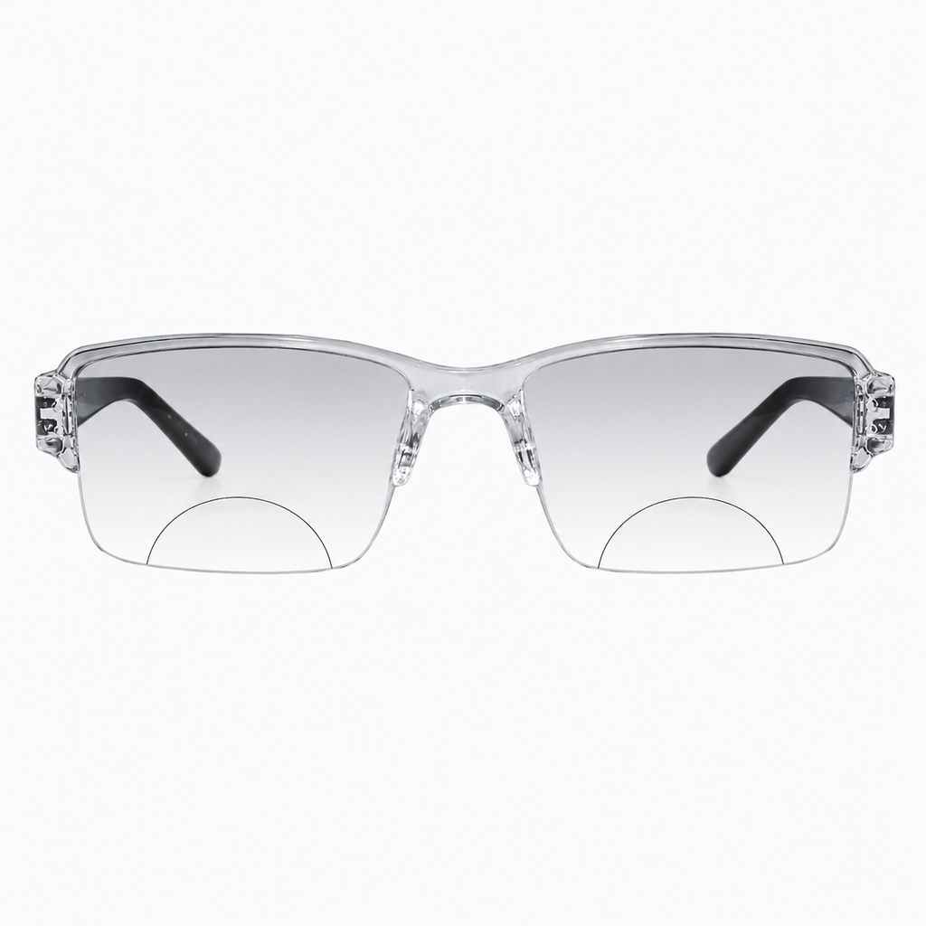 Bi-Focal Transparent Flexible Intelligent Zoom Reading Glasses- 3HFCL-CLEAR