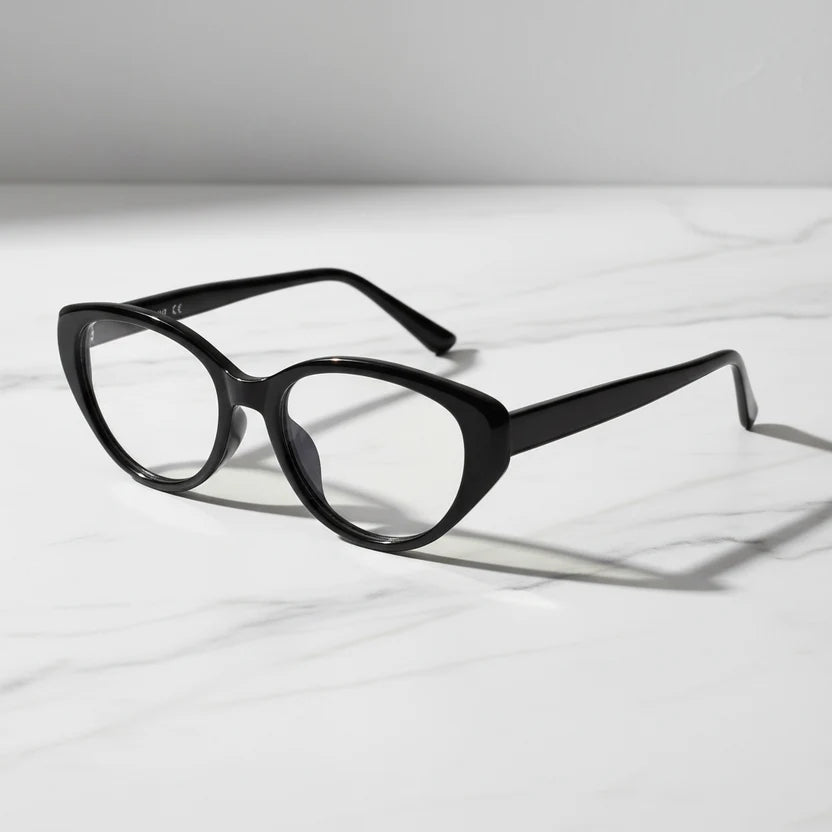 Cateye Eyeglasses For Women & Computer Glasses LKE9026-BLK