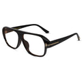 Designer Black Retro Rectangular Eyeglasses For Men ELE100-BLK