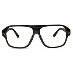 Designer Black Retro Rectangular Eyeglasses For Men ELE100-BLK