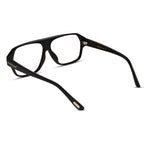 Designer Black Retro Rectangular Eyeglasses For Men ELE100-BLK