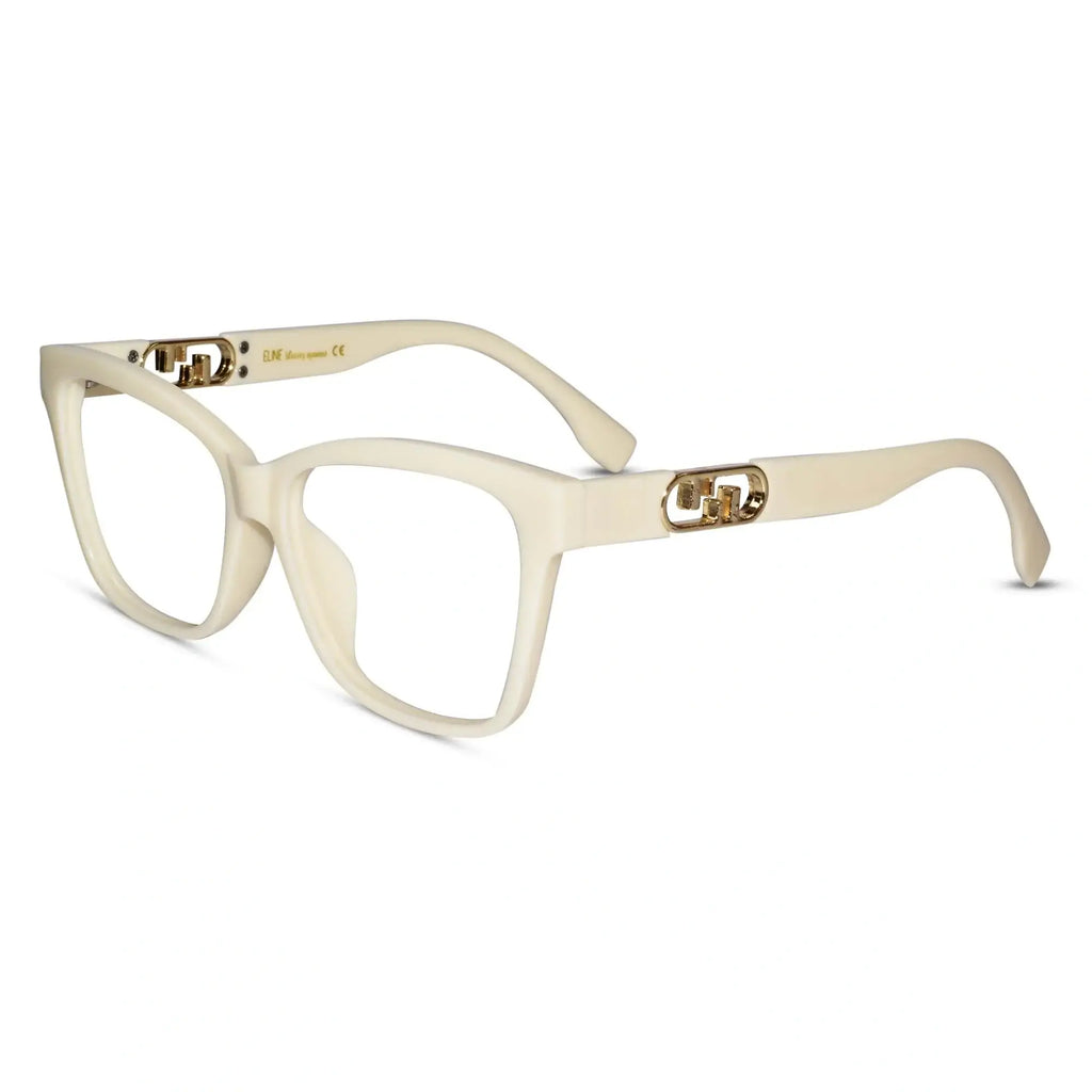 Designer White Cateye Reading Glasses For Women ELE66022-WHITE