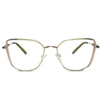 Green Designer Cateye Rimless Eyeglasses For Women ELE7022-GRN