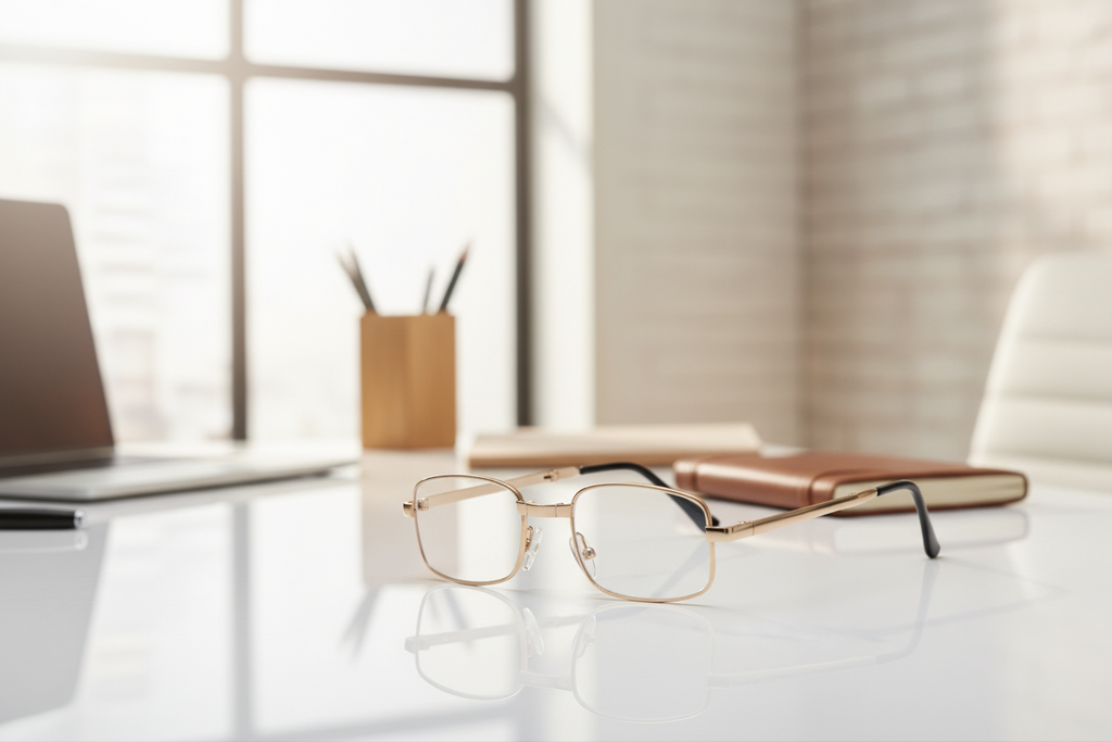Metal Golden Foldable Adaptive One Power Reading Glasses (1MGFRG)