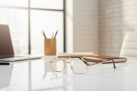Metal Golden Foldable Adaptive One Power Reading Glasses (1MGFRG3)