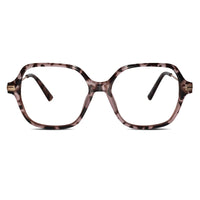 Oversize Square Animal Print Eyeglasses For Women LKE9132-BRN