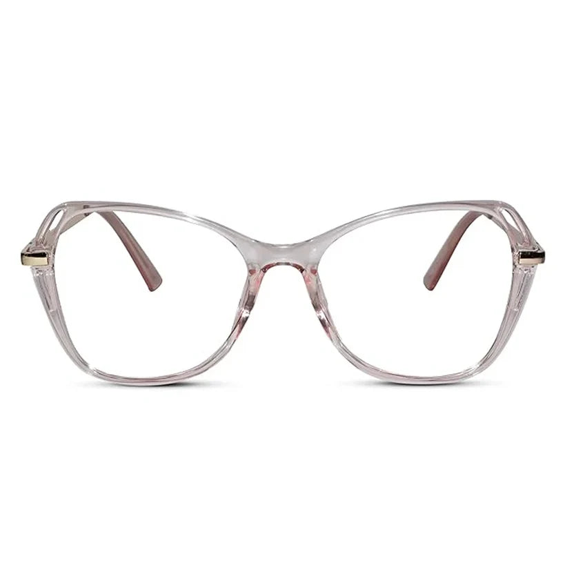 Pink Gold Designer Cateye Eyeglasses For Women LKE9102-PNK