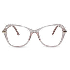 Pink Gold Designer Cateye Eyeglasses For Women LKE9102-PNK
