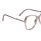 Pink Gold Designer Cateye Eyeglasses For Women LKE9102-PNK