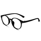 Round Full Rim Matt-Black Eyeglasses For Men & Women LKE7135-BLK