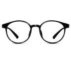 Round Full Rim Matt-Black Eyeglasses For Men & Women LKE7135-BLK