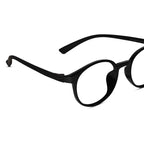 Round Full Rim Matt-Black Eyeglasses For Men & Women LKE7135-BLK