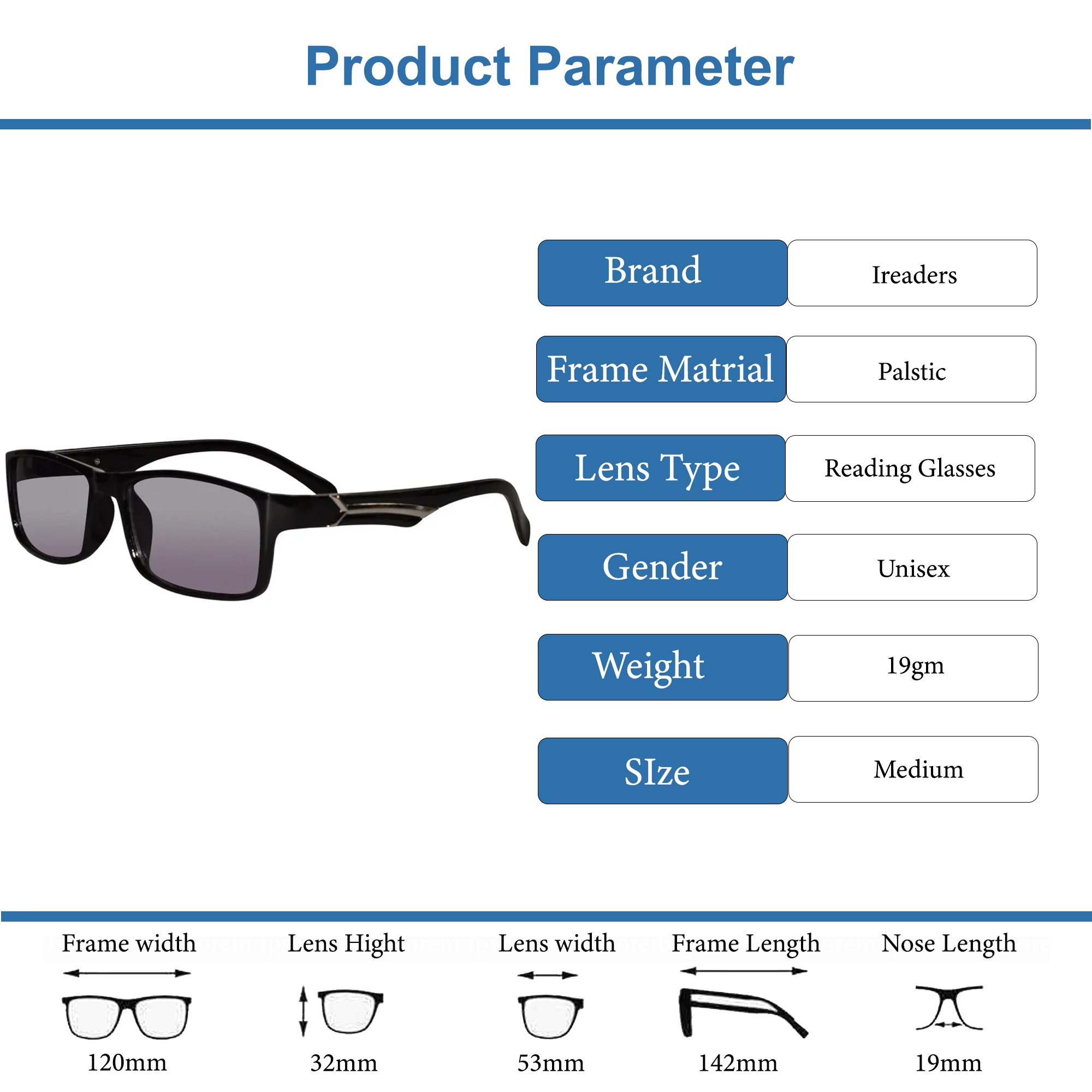 Brown Tint Bifocal Intelligent Zoom reading Glasses(FFTK01)
