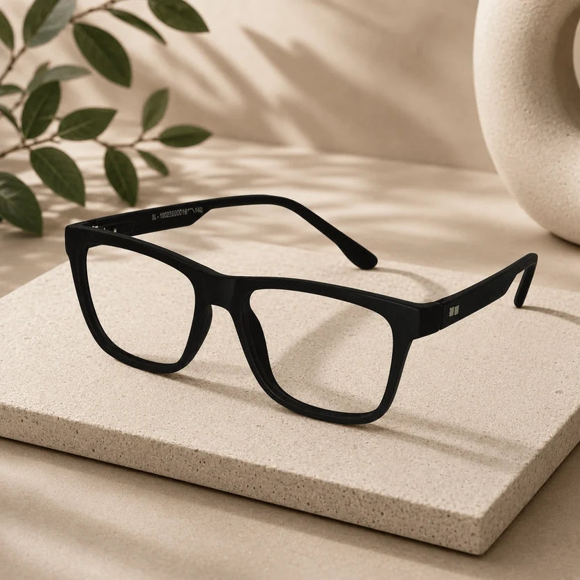Urban Matte-Midnight Rectangular Eyeglasses & Computer Glasses For Men & Women LKEIGI001-BLK