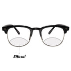 Designer Black Clubmaster Intelligent Zoom Bifocal Reading Glasses  for Men & Women (CMBF01)