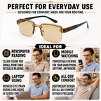 Single Vision Brown  Frame Flexible Intelligent Zoom  Reading Glasses - 1HFBRN