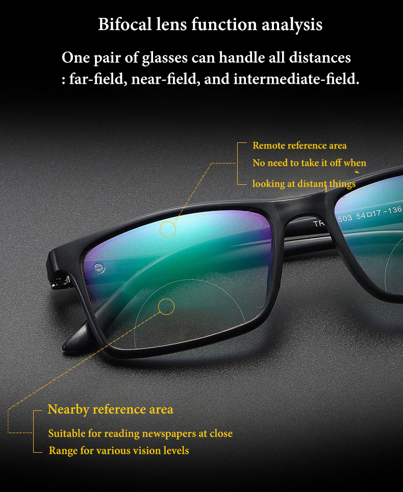 Bi-Focal Crystal Clear Full frame Intelligent Zoom Reading Glasses(1BFRG1)