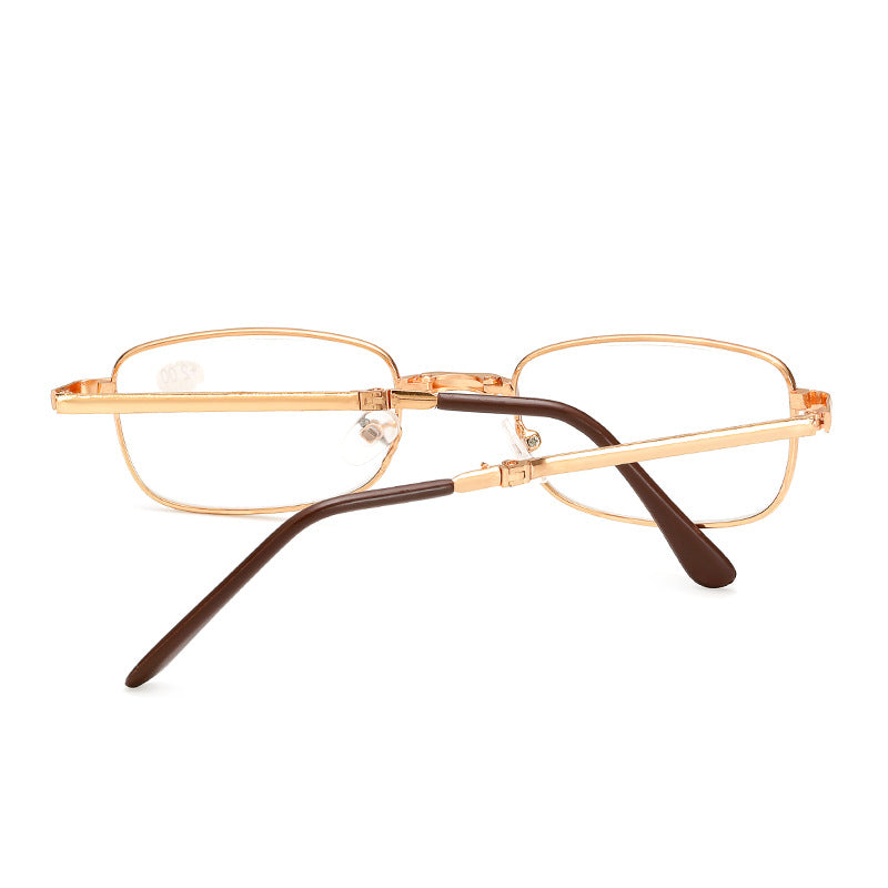 Metal Golden Foldable Adaptive One Power Reading Glasses (1MGFRG)