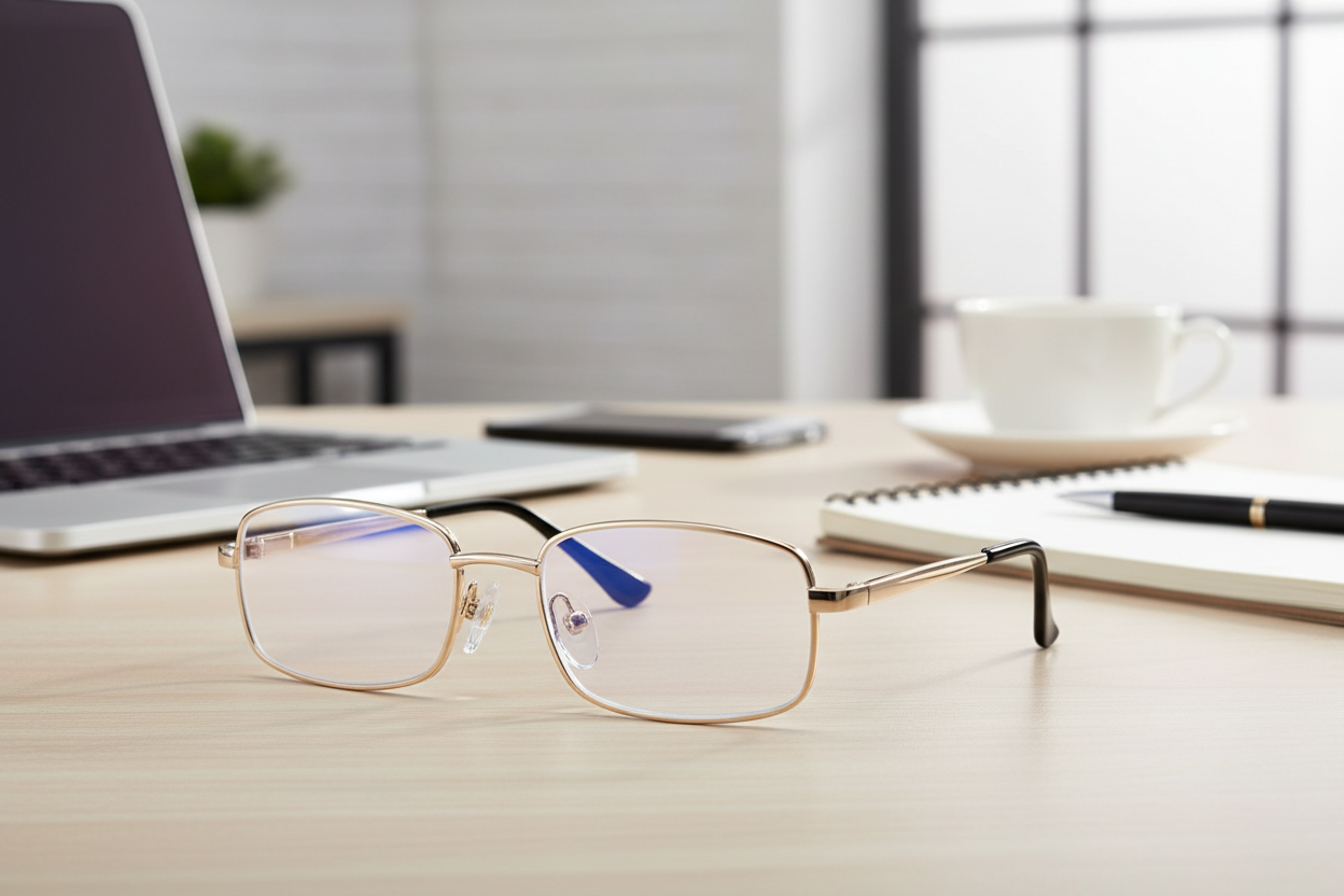 Metal Golden Foldable Adaptive One Power Reading Glasses (1MGFRG)