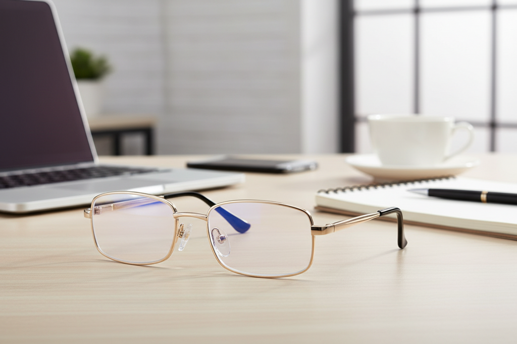 Metal Golden Foldable Adaptive One Power Reading Glasses (1MGFRG3)