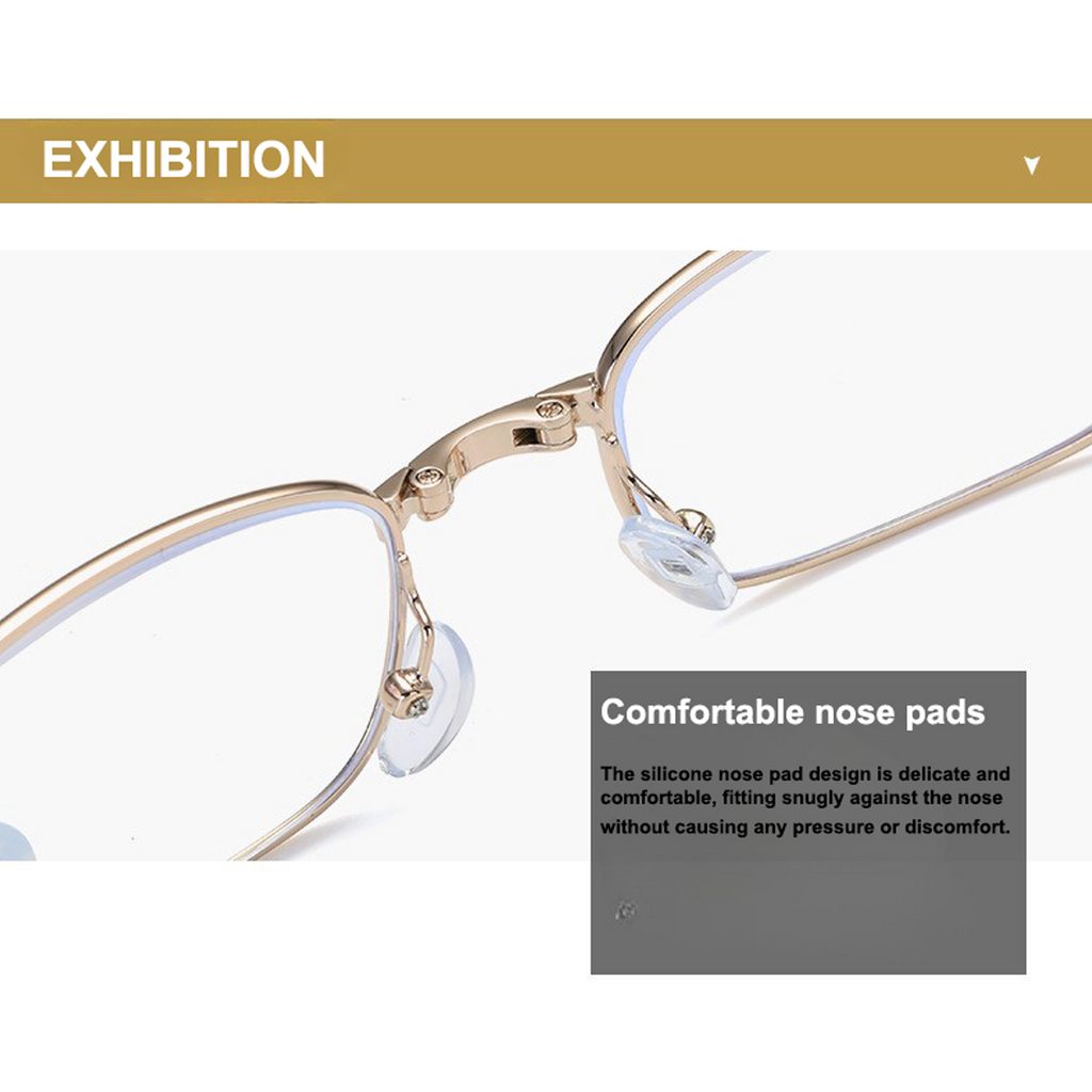 Metal Golden Foldable Adaptive One Power Reading Glasses (3MGFRG)
