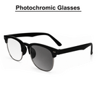 Designer Black Clubmaster Intelligent Zoom Bifocal Reading Glasses with FREE Photochromatic Reading Glasses (2PGCMBF01)