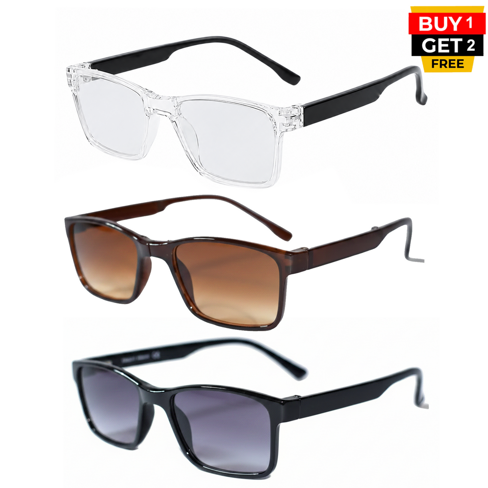 Full Frame Foldbale Frame Flexible Intelligent Zoom Reading Glasses- 3FLBF